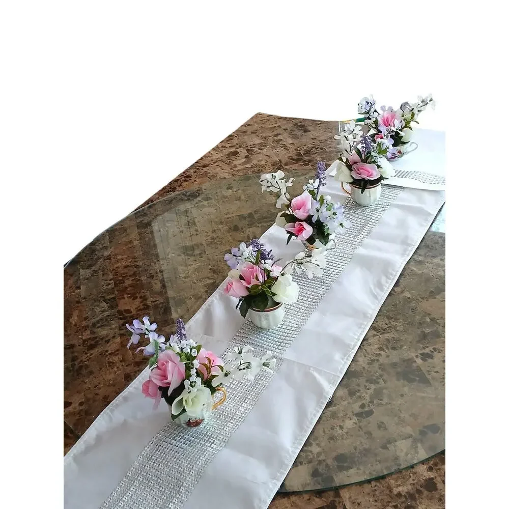 Mary Pop-Ins Tea Cup Floral Arrangement pink white